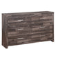 Dark Brown Solid and Manufactured Wood Six Drawer Double Dresser By Homeroots | Dressers | Modishstore - 2