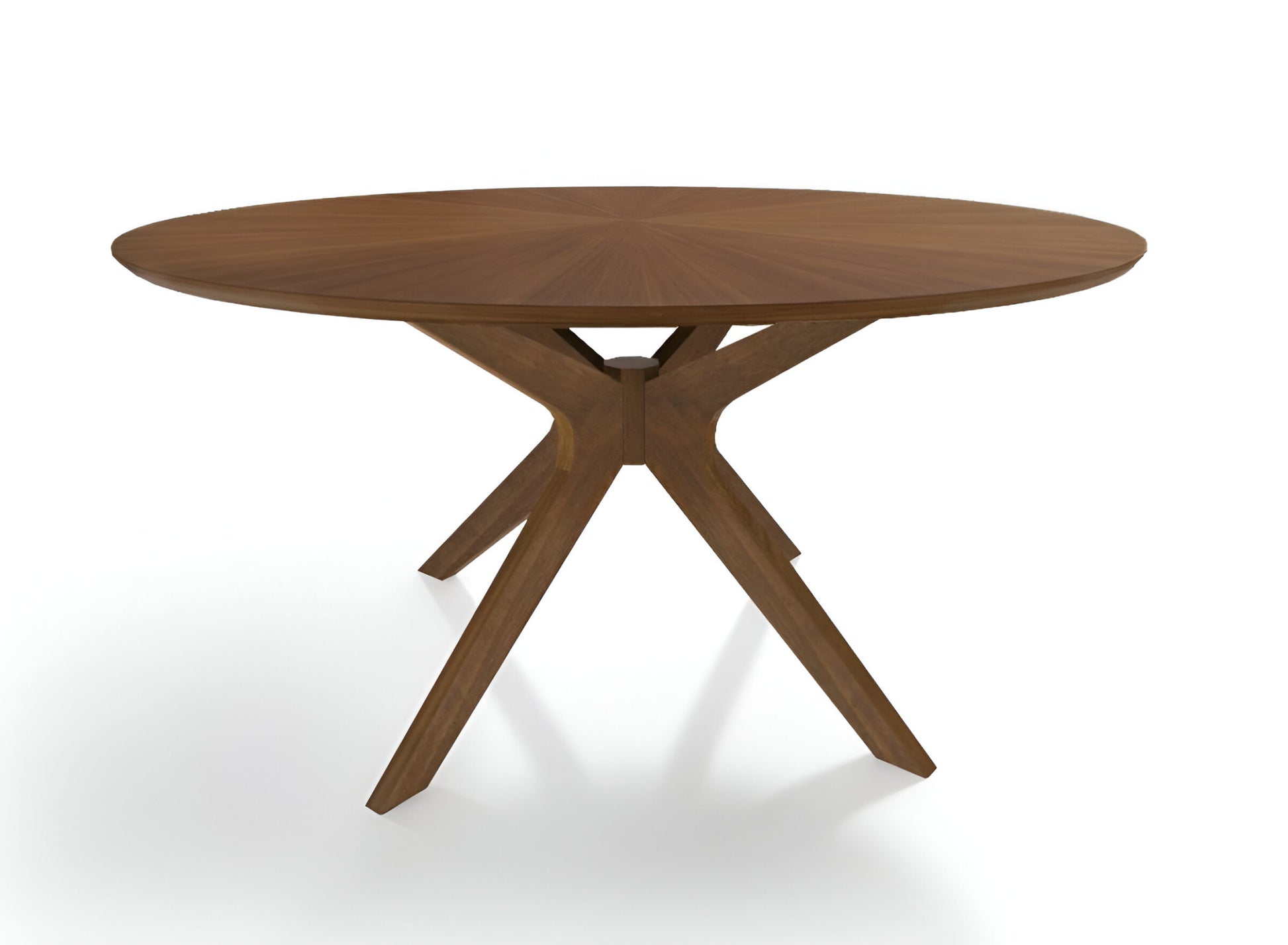 Brown Rounded Solid Manufactured Wood Pedestal Base Dining Table By Homeroots | Dining Tables | Modishstore - 2