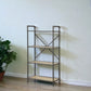 Gray Brown Metal Four Tier Etagere Bookcase By Homeroots | Bookcases | Modishstore - 1