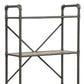 Gray Brown Metal Four Tier Etagere Bookcase By Homeroots | Bookcases | Modishstore - 3