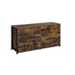 Brown and Black Six Drawer Double Dresser By Homeroots | Dressers | Modishstore - 1
