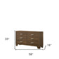 Brown Solid and Manufactured Wood Six Drawer Double Dresser By Homeroots | Dressers | Modishstore - 5