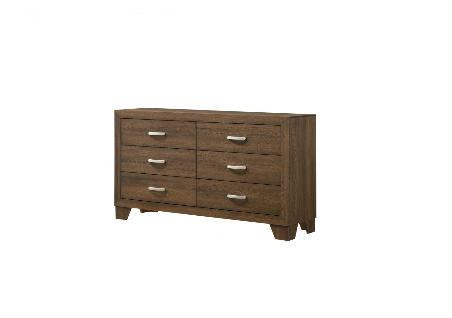 Brown Solid and Manufactured Wood Six Drawer Double Dresser By Homeroots | Dressers | Modishstore - 2
