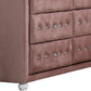 Pink Solid and Manufactured Wood Six Drawer Double Dresser By Homeroots | Dressers | Modishstore - 5