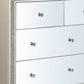 Champagne Solid and Manufactured Wood Mirrored Seven Drawer Triple Dresser By Homeroots | Dressers | Modishstore - 3