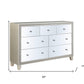 Champagne Solid and Manufactured Wood Mirrored Seven Drawer Triple Dresser By Homeroots | Dressers | Modishstore - 5