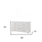 White Solid and Manufactured Wood Six Drawer Double Dresser By Homeroots | Dressers | Modishstore - 3