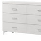 White Solid and Manufactured Wood Six Drawer Double Dresser By Homeroots | Dressers | Modishstore - 2