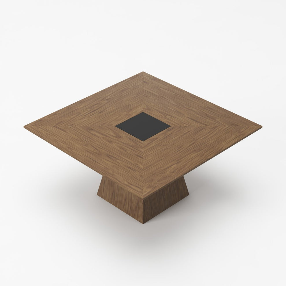 Walnut Square Solid Manufactured Wood Dining Table By Homeroots | Dining Tables | Modishstore - 3