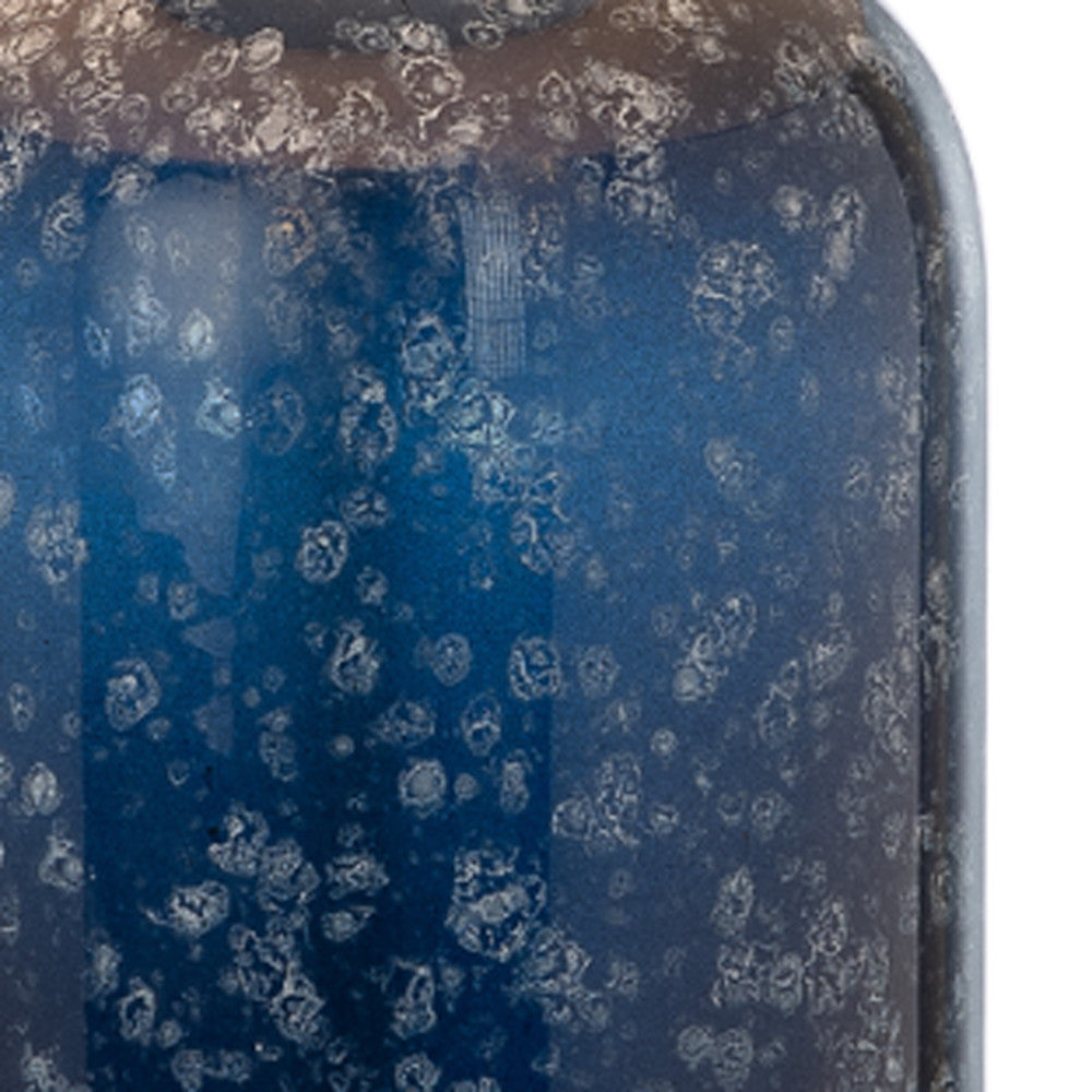 Set of Two Blue Crystal Table Lamp With White Drum Shade By Homeroots | Table Lamps | Modishstore - 4