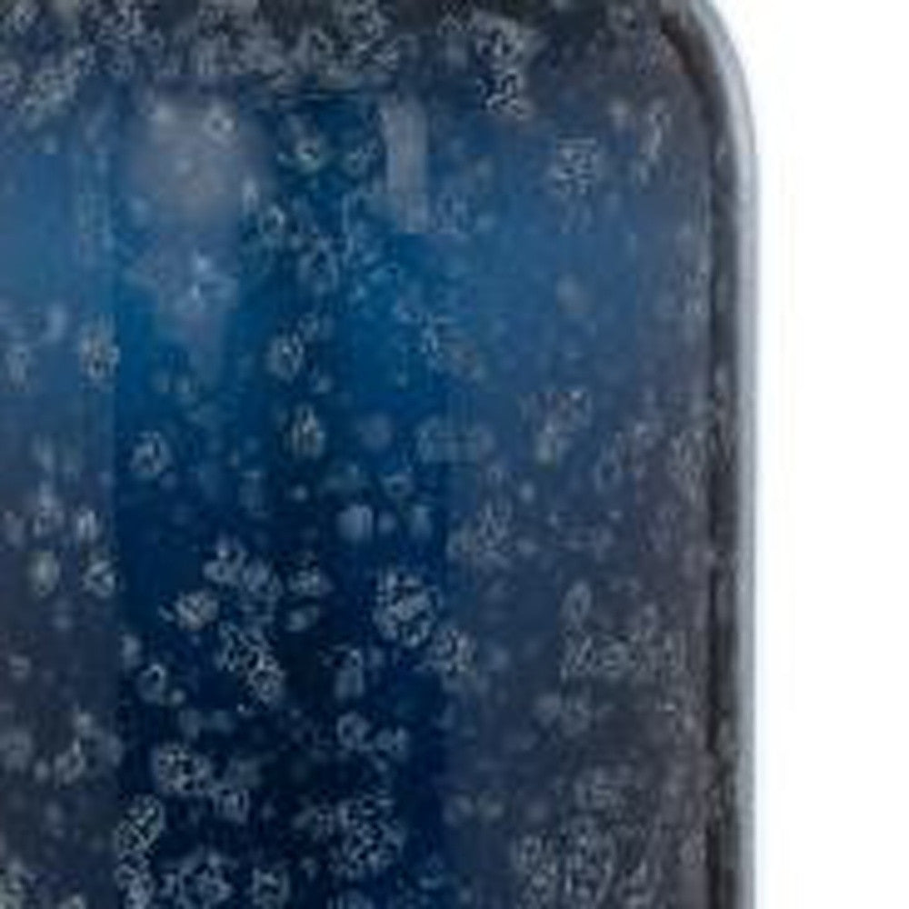 Set of Two Blue Crystal Table Lamp With White Drum Shade By Homeroots | Table Lamps | Modishstore - 3