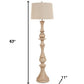 Brown Polyresin Novelty Floor Lamp With Beige Linen Shade By Homeroots | Floor Lamps | Modishstore - 6