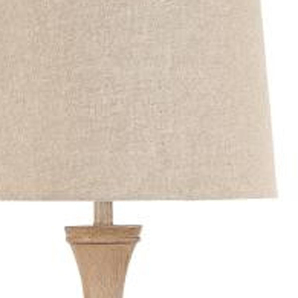 Brown Polyresin Novelty Floor Lamp With Beige Linen Shade By Homeroots | Floor Lamps | Modishstore - 7