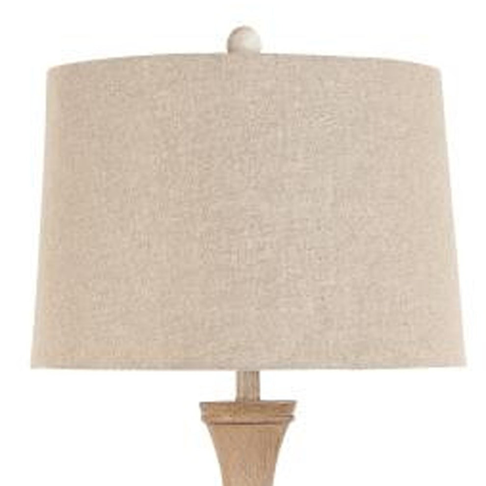 Brown Polyresin Novelty Floor Lamp With Beige Linen Shade By Homeroots | Floor Lamps | Modishstore - 5
