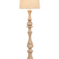 Brown Polyresin Novelty Floor Lamp With Beige Linen Shade By Homeroots | Floor Lamps | Modishstore - 2