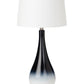Set of Two Black And White Glass Table Lamps With White Empire Shade By Homeroots | Table Lamps | Modishstore - 4