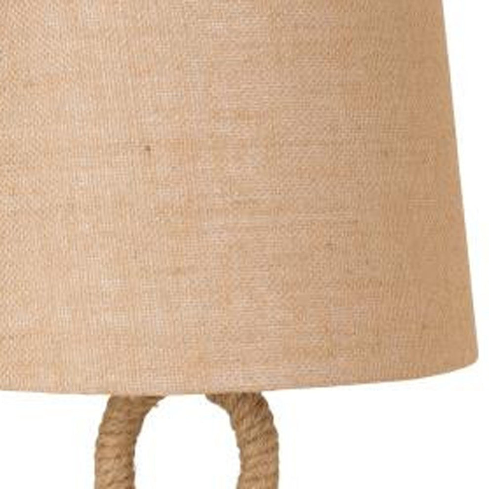 Set of Two Black Ceramic Novelty Table Lamps With Brown Empire Shade By Homeroots | Table Lamps | Modishstore - 7