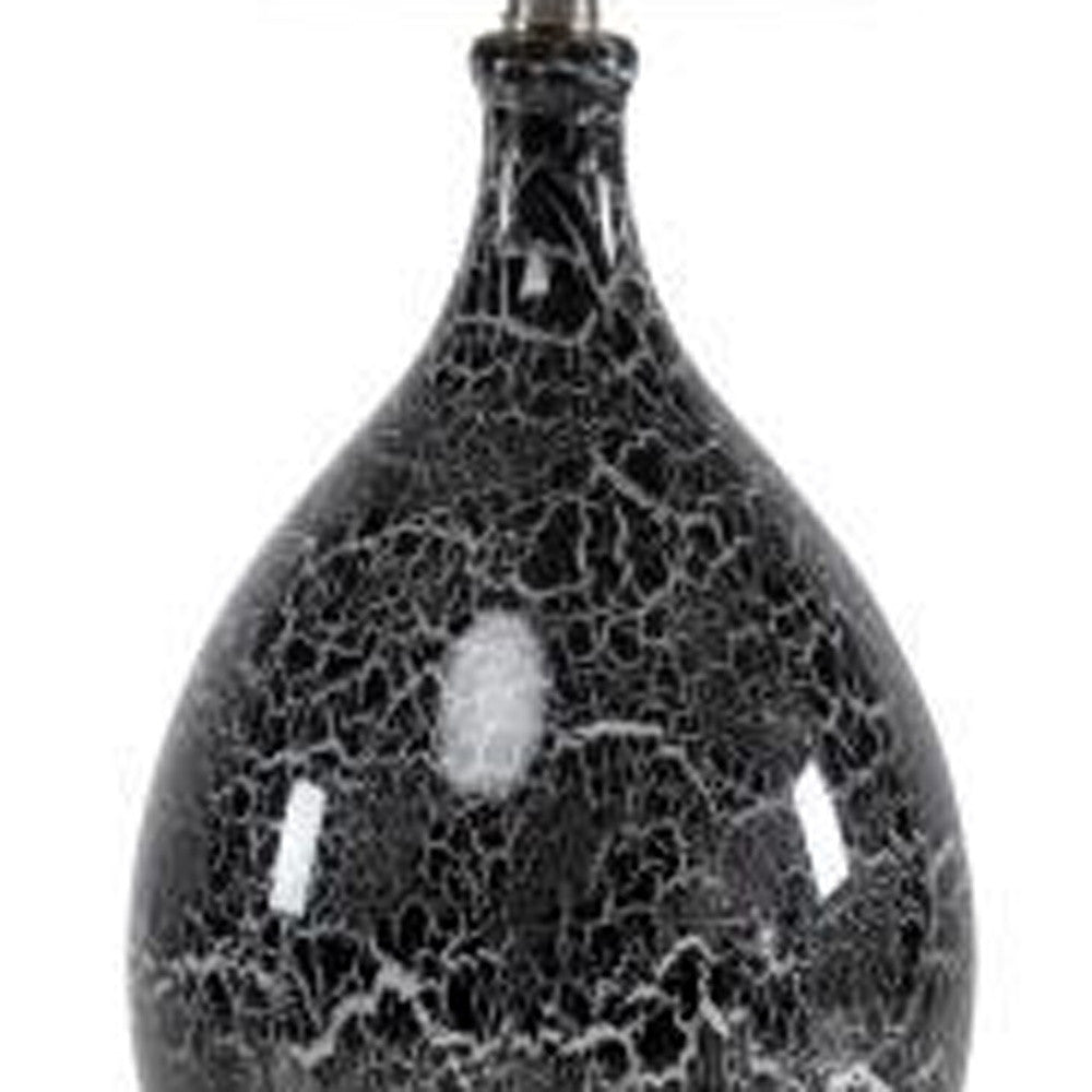 Set of Two Gray Glass Geometric Table Lamp With White Empire Shade By Homeroots | Table Lamps | Modishstore - 4