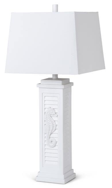 Set of Two White Table Lamp Coastal With White Shade By Homeroots | Table Lamps | Modishstore - 2