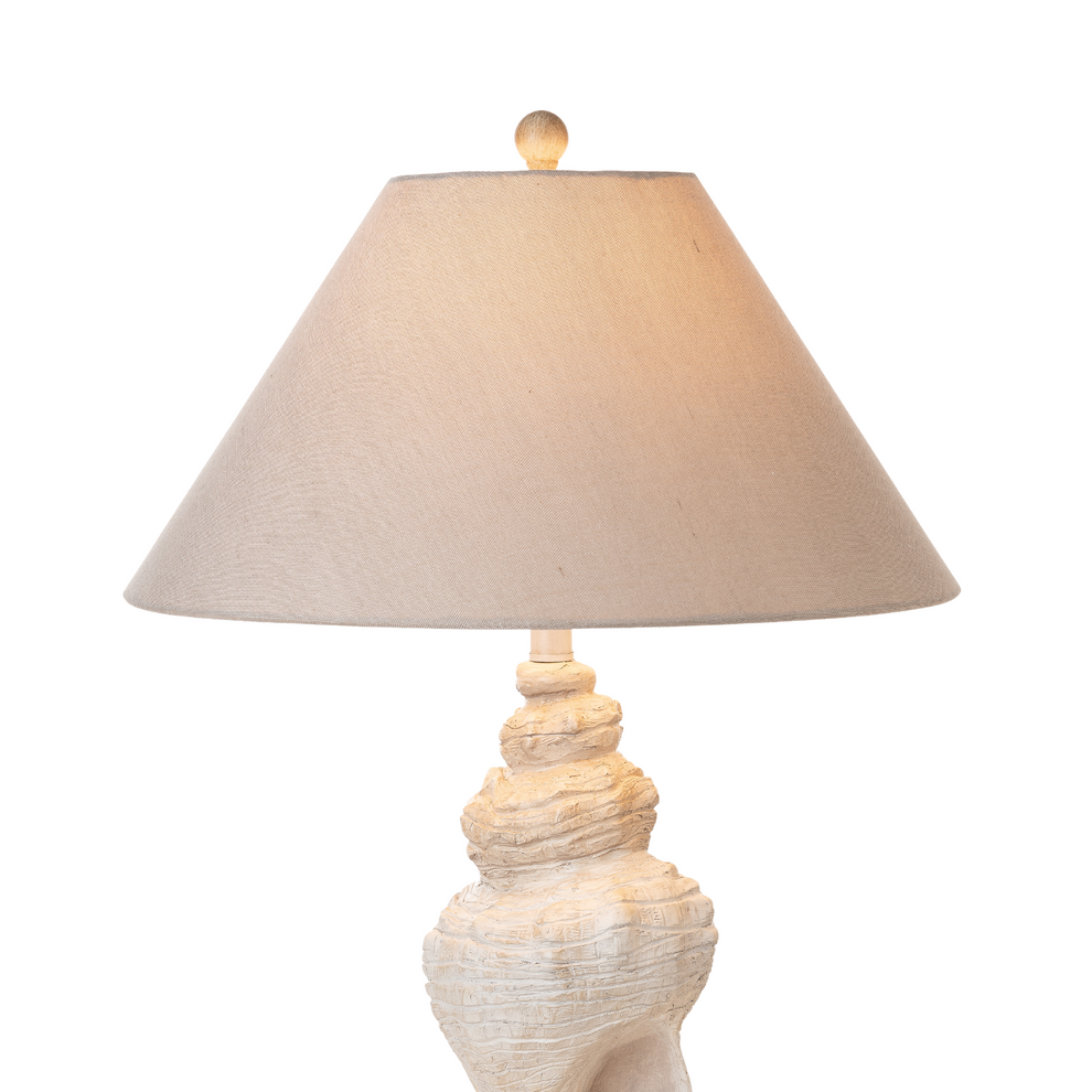 Set of Two Beige and Brown Novelty Table Lamp Coastal With Tan Empire Shade By Homeroots | Table Lamps | Modishstore - 2
