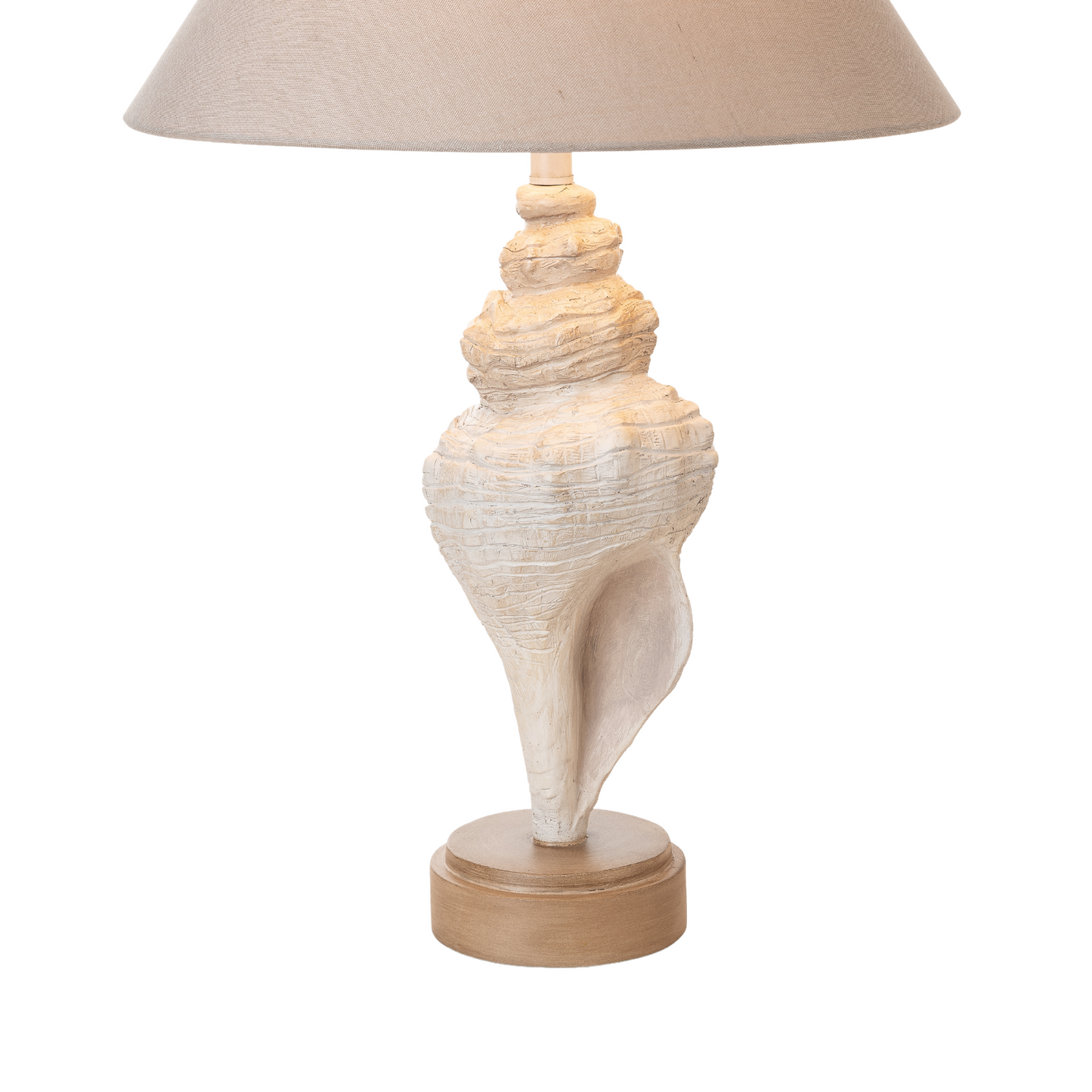 Set of Two Beige and Brown Novelty Table Lamp Coastal With Tan Empire Shade By Homeroots | Table Lamps | Modishstore - 3