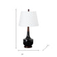 Black Ceramic Genie Table Lamp With White Shade By Homeroots | Table Lamps | Modishstore - 5