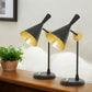 Set of Two Black Metal Geometric Desk Table Lamps With Black and Gold Cone Shade By Homeroots | Table Lamps | Modishstore - 1