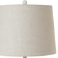 Set of Two Natural White and Blue Novelty Table Lamp Coastal With Off White Empire Shade By Homeroots | Table Lamps | Modishstore - 8