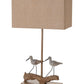 Set of Two Brown Sand Piper Bird Table Lamps With Brown Shade By Homeroots | Table Lamps | Modishstore - 1