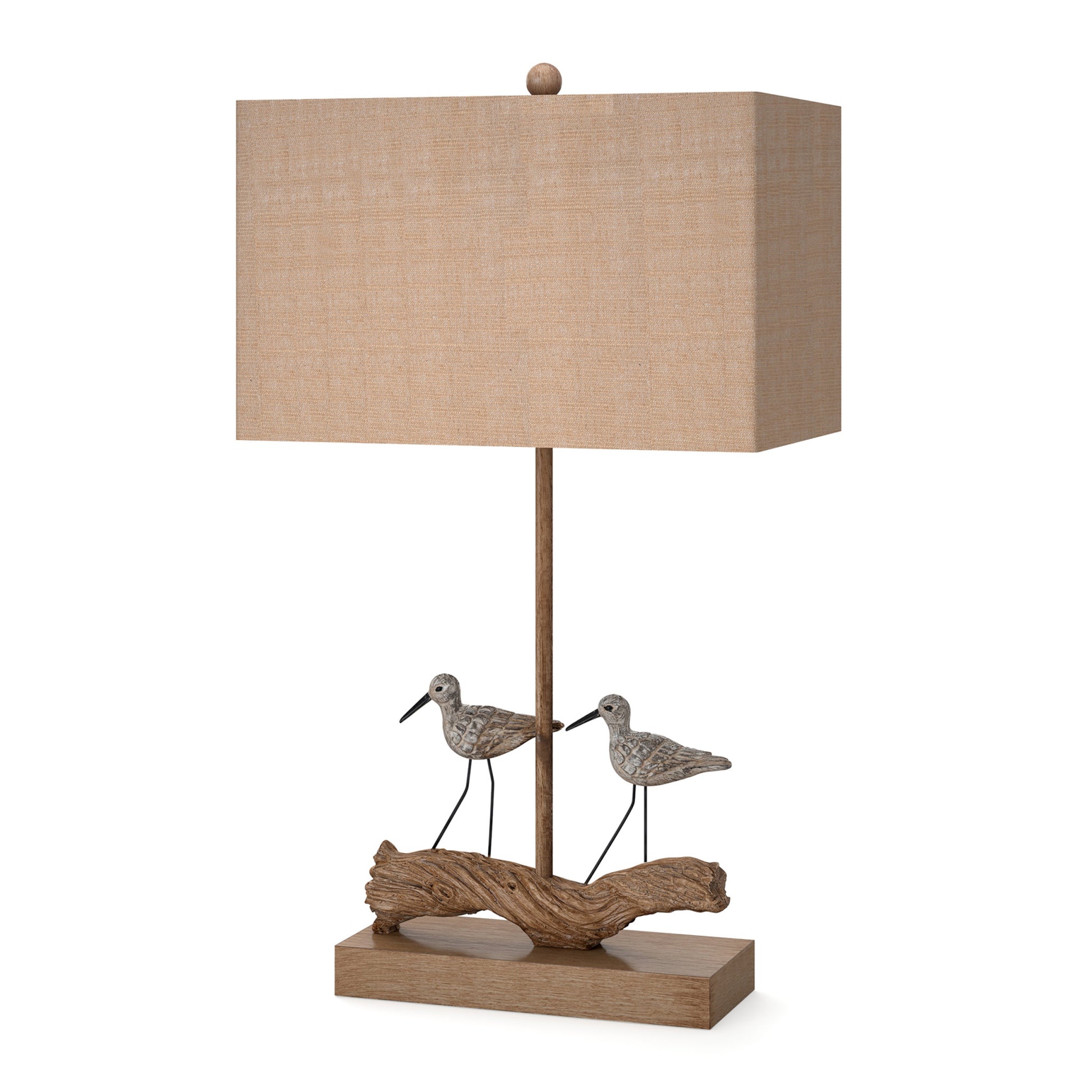 Set of Two Brown Sand Piper Bird Table Lamps With Brown Shade By Homeroots | Table Lamps | Modishstore - 6