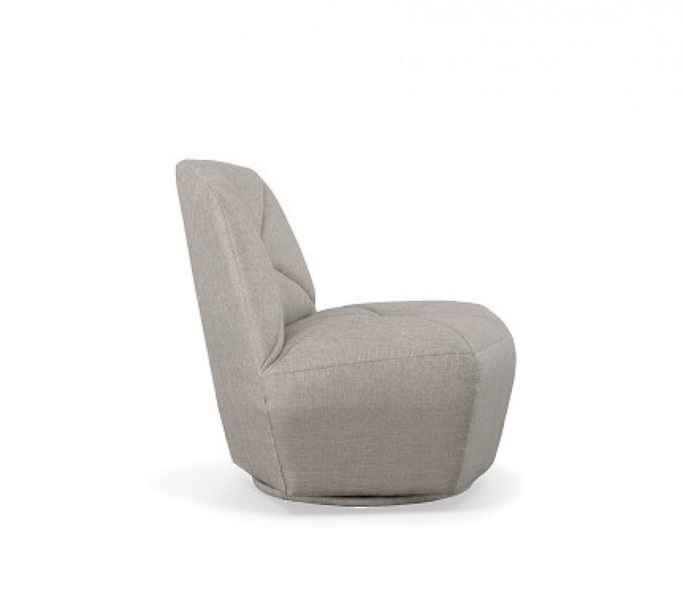 Gray Upholstered Lounge Chair By Homeroots | Accent Chairs | Modishstore - 3