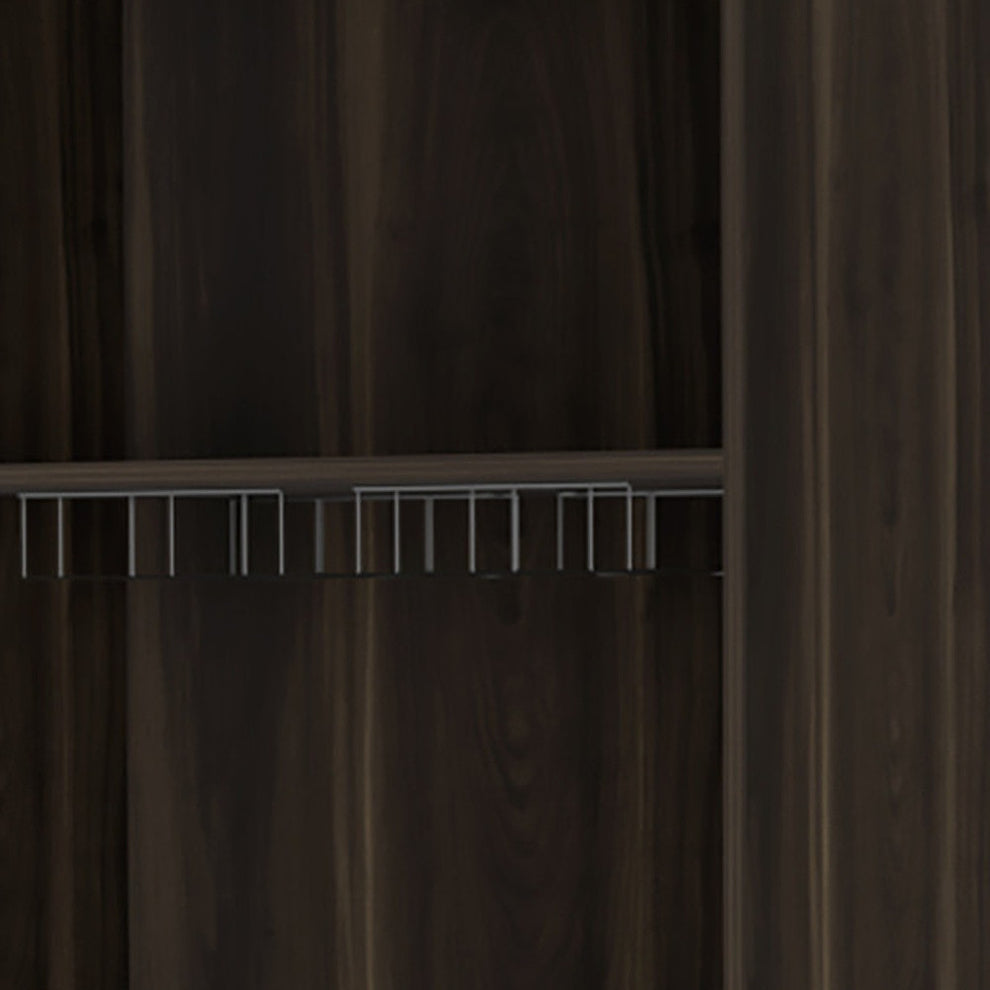 Dark Brown Corner Bar Cabinet With Multiple Shelves By Homeroots | Cabinets | Modishstore - 4