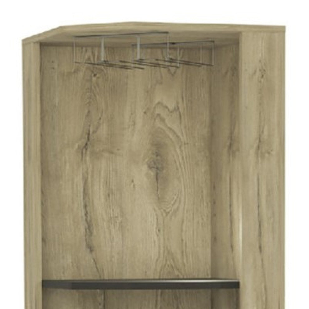 Dark Brown And Black Wood And Metal Open and Enclosed Storage TV Stand By Homeroots | TV Stands | Modishstore - 11