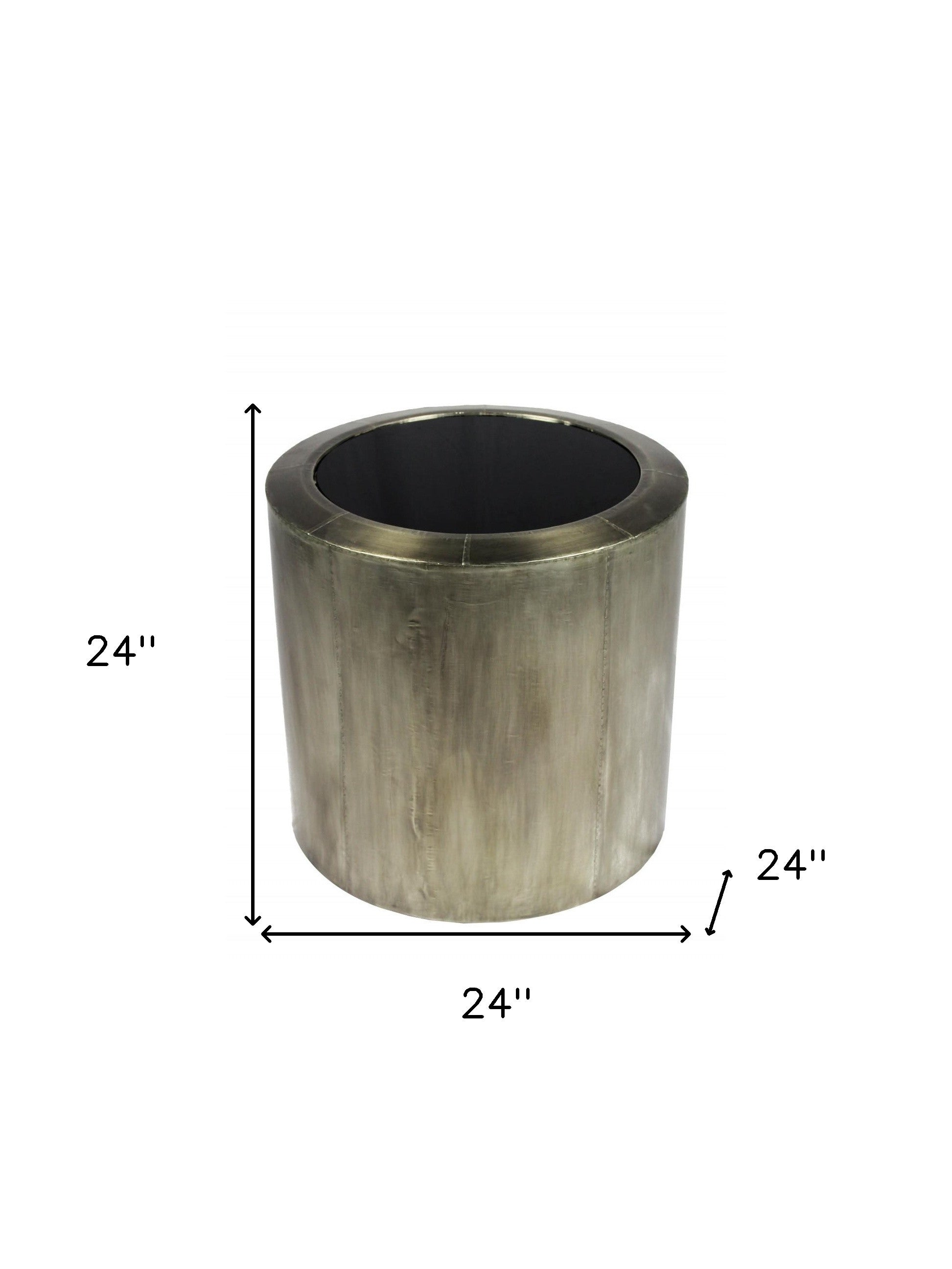 Silver And Black Glass And Metal Round End Table By Homeroots | End Tables | Modishstore - 5