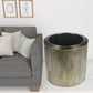 Silver And Black Glass And Metal Round End Table By Homeroots | End Tables | Modishstore - 2