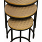 Set Of Three Black And Brass Round Nested Tables By Homeroots | End Tables | Modishstore - 2