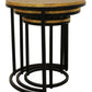 Set Of Three Black And Brass Round Nested Tables By Homeroots | End Tables | Modishstore - 3