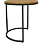 Set Of Three Black And Brass Round Nested Tables By Homeroots | End Tables | Modishstore - 5