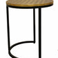 Set Of Three Black And Brass Round Nested Tables By Homeroots | End Tables | Modishstore - 4