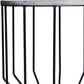 Black And Brown Solid Wood And Iron Round End Table By Homeroots | End Tables | Modishstore - 3