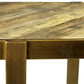 Brass And Brown Solid Wood And Iron Square End Table By Homeroots | End Tables | Modishstore - 3