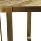 Brass And Brown Solid Wood And Iron Square End Table By Homeroots | End Tables | Modishstore - 5