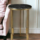 Gold And Black Marble And Iron Round End Table By Homeroots | End Tables | Modishstore - 2