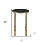 Gold And Black Marble And Iron Round End Table By Homeroots | End Tables | Modishstore - 6