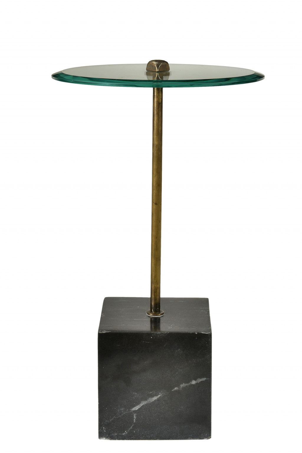 Black And Clear Glass Round End Table By Homeroots | End Tables | Modishstore - 4