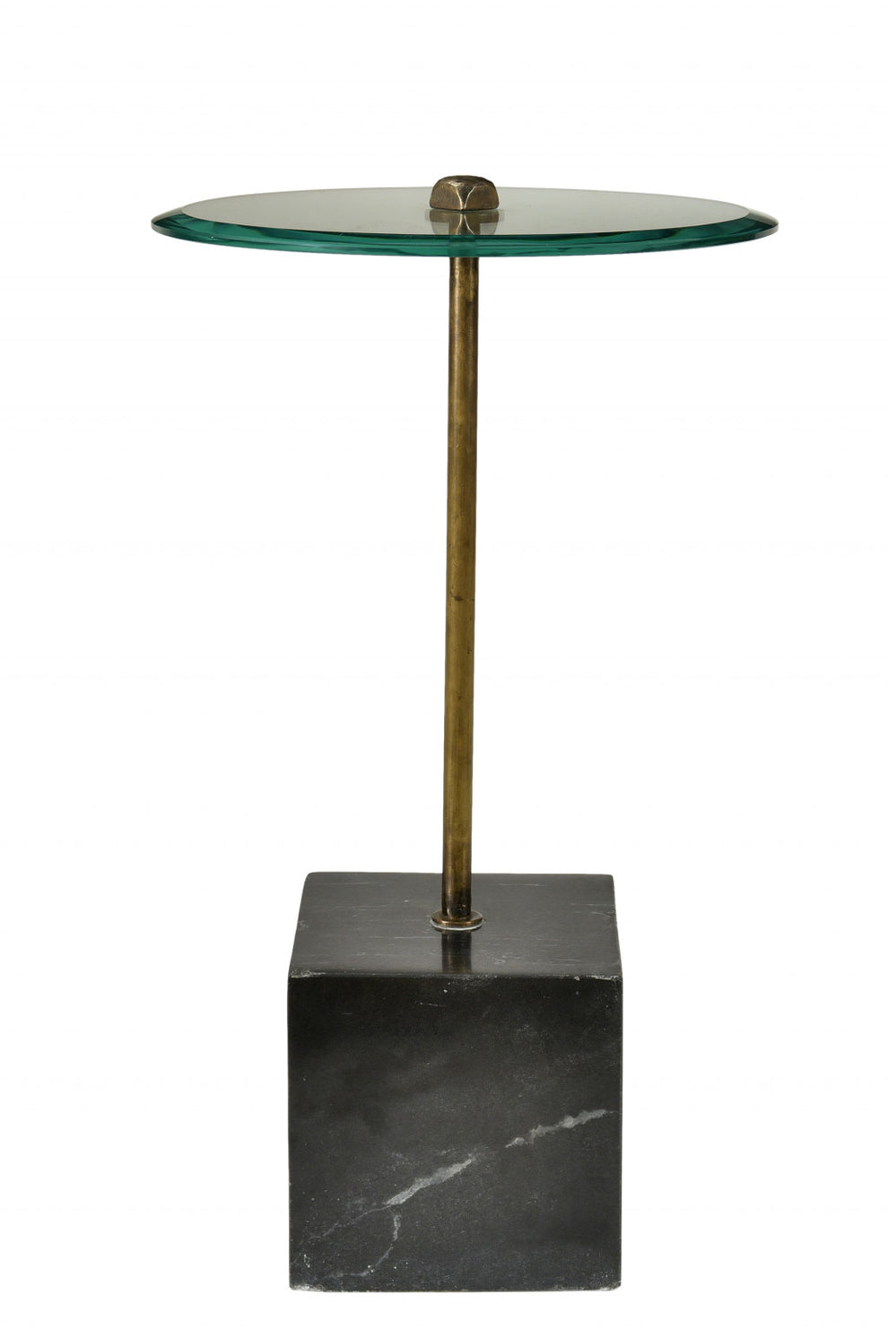Black And Clear Glass Round End Table By Homeroots | End Tables | Modishstore - 4