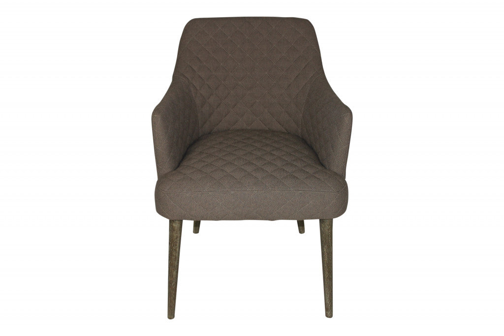 Gray Polyester Blend And Natural Solid Color Side Chair By Homeroots | Accent Chairs | Modishstore - 1