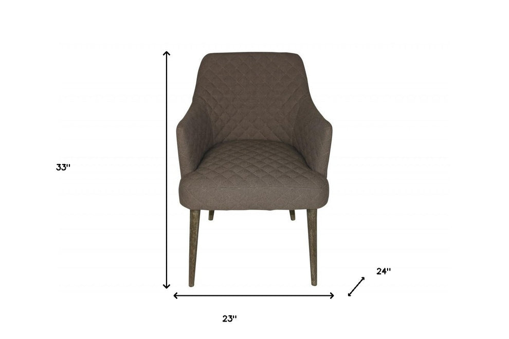 Gray Polyester Blend And Natural Solid Color Side Chair By Homeroots | Accent Chairs | Modishstore - 2