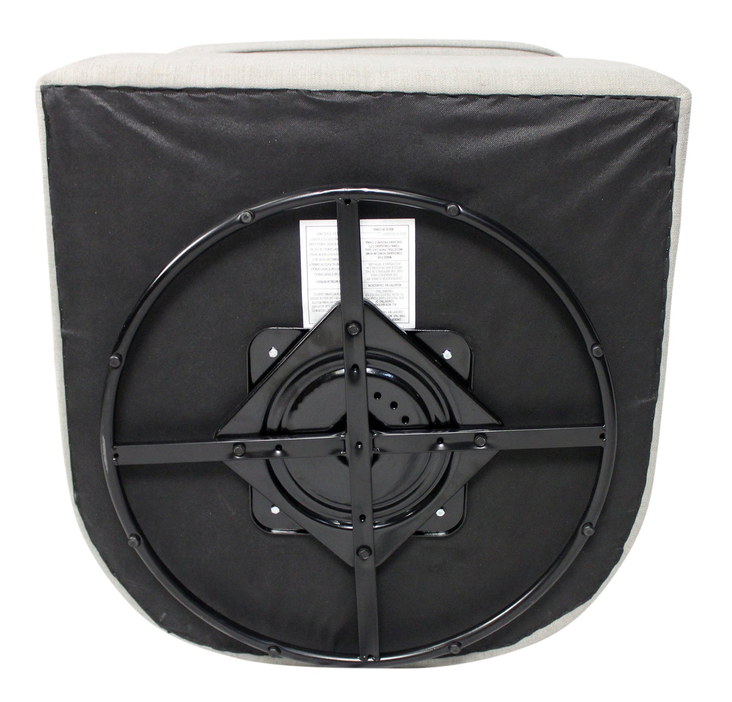 Gray Polyester Blend Solid Color Swivel Arm Chair By Homeroots | Accent Chairs | Modishstore - 3