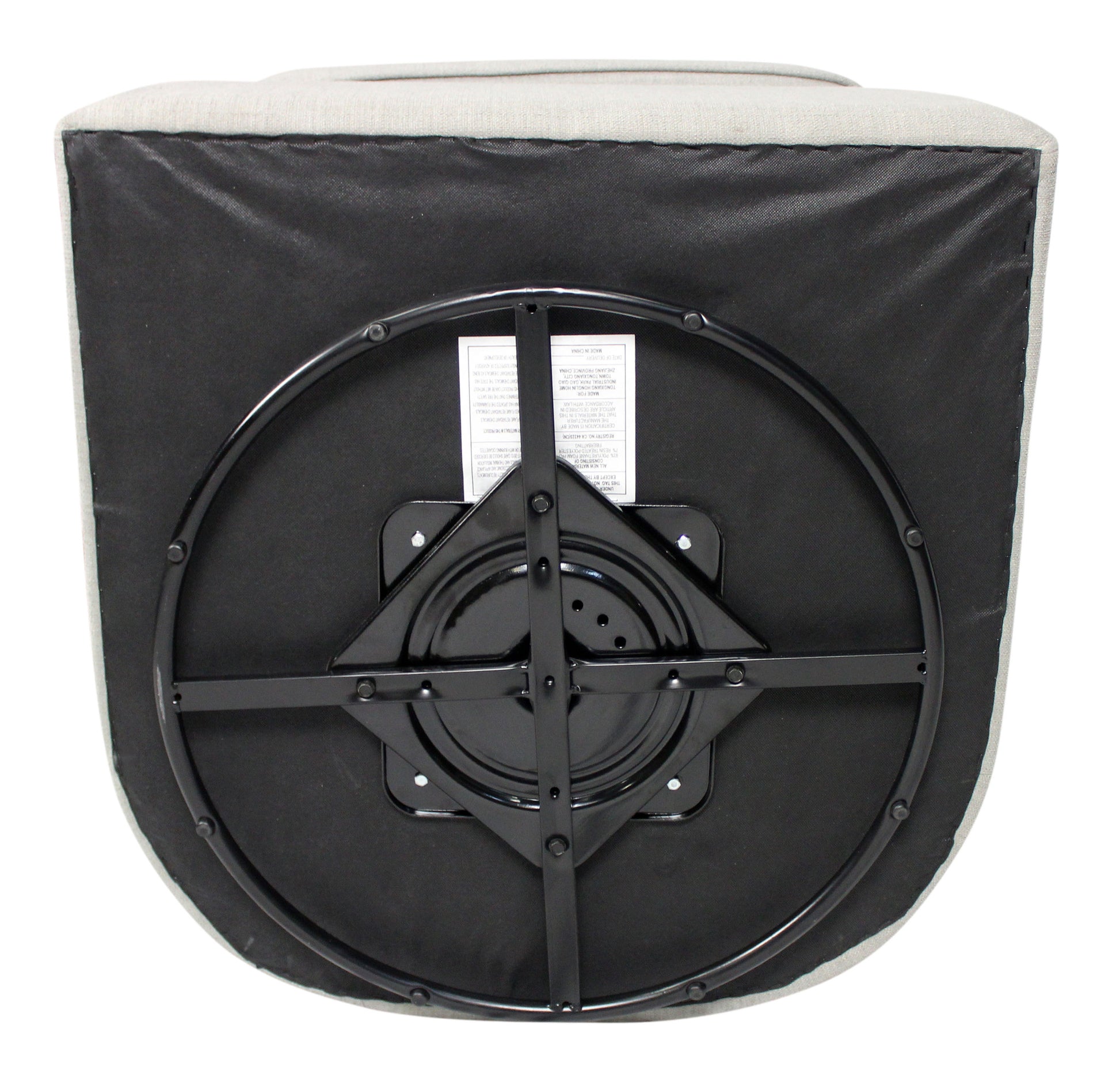 Gray Polyester Blend Solid Color Swivel Arm Chair By Homeroots | Accent Chairs | Modishstore - 3